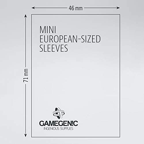 Gamegenic 50ct Matte Board Game Sleeves Display Case (10 Packs) - Mini European