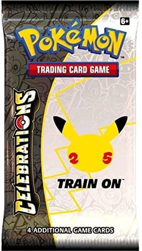 Pokemon TCG: Booster Pack Lot - 25th Anniversary Celebrations - 8 Packs