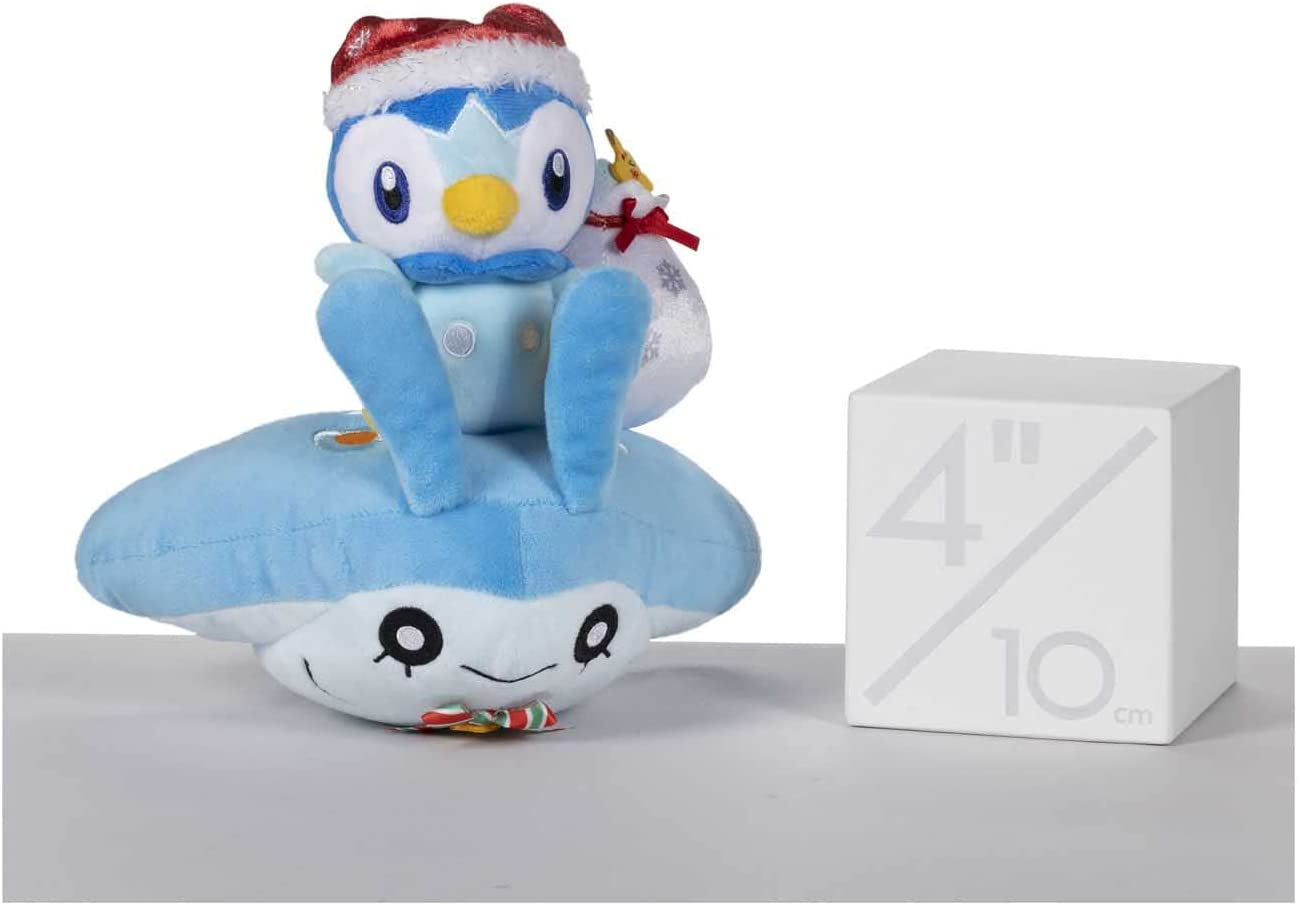 Pokemon 8 Inch Poke Plush - Undersea Holiday Piplup & Mantyke