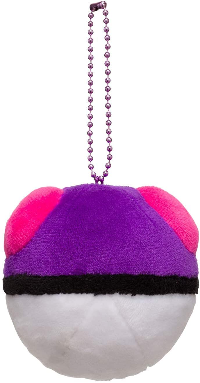 Pokemon 6 Inch Plush Lanyard - Mascot Ball Freak - Mewtwo x Master Ball