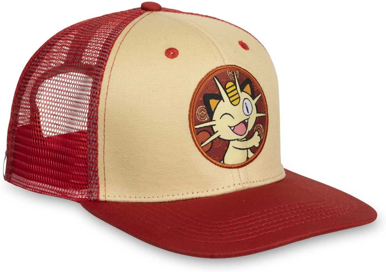 Pokemon Center Flat-Bill Hat - Meowth Red