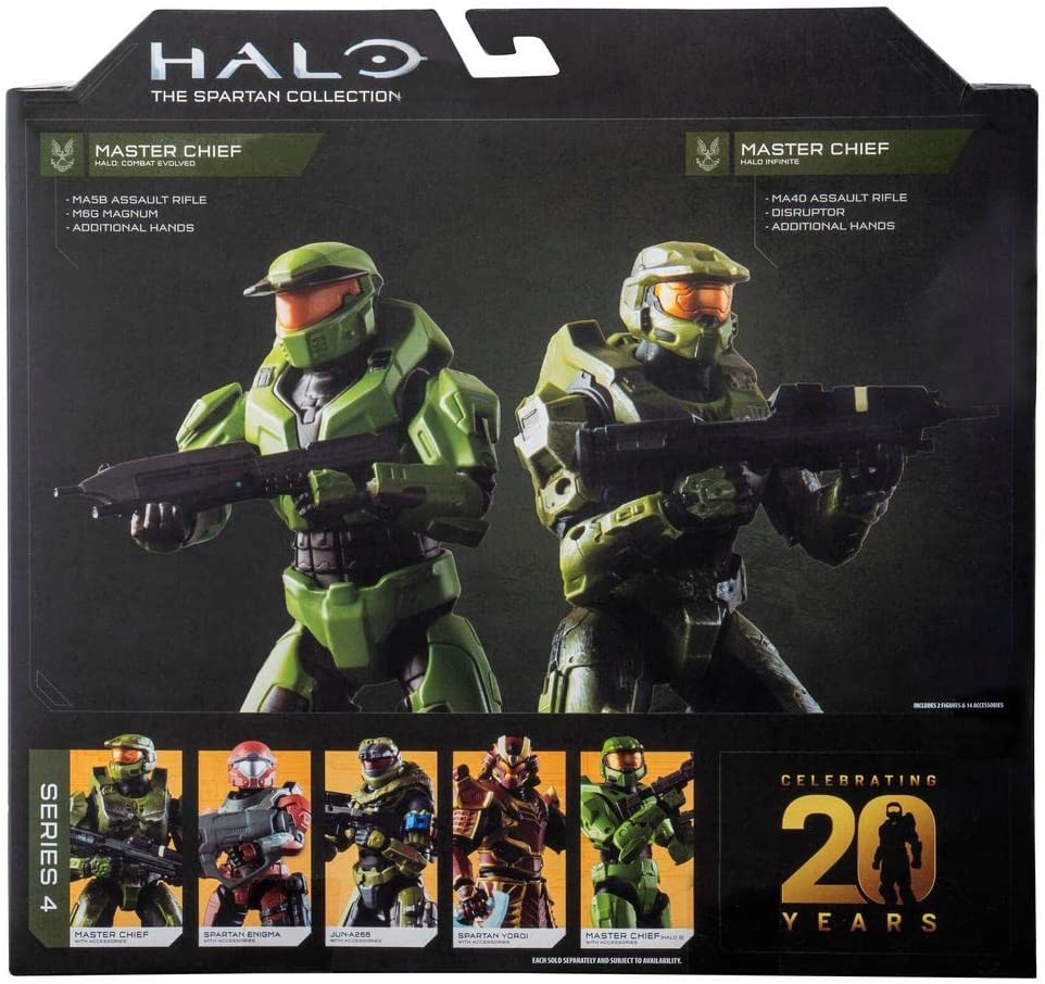 Jazwares 6 Inch 20th Anniversary Spartan Collection Action Figure Set - Halo Master Chief (Gamestop Exclusive)
