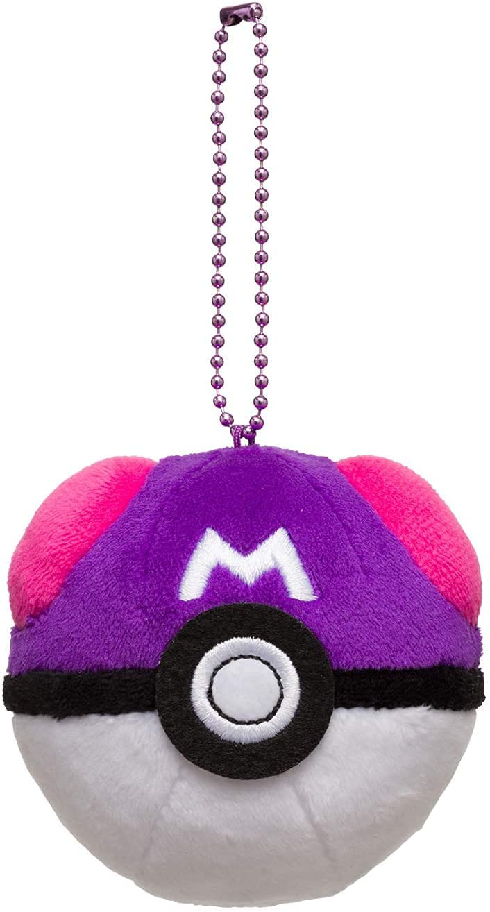 Pokemon 6 Inch Plush Lanyard - Mascot Ball Freak - Mewtwo x Master Ball