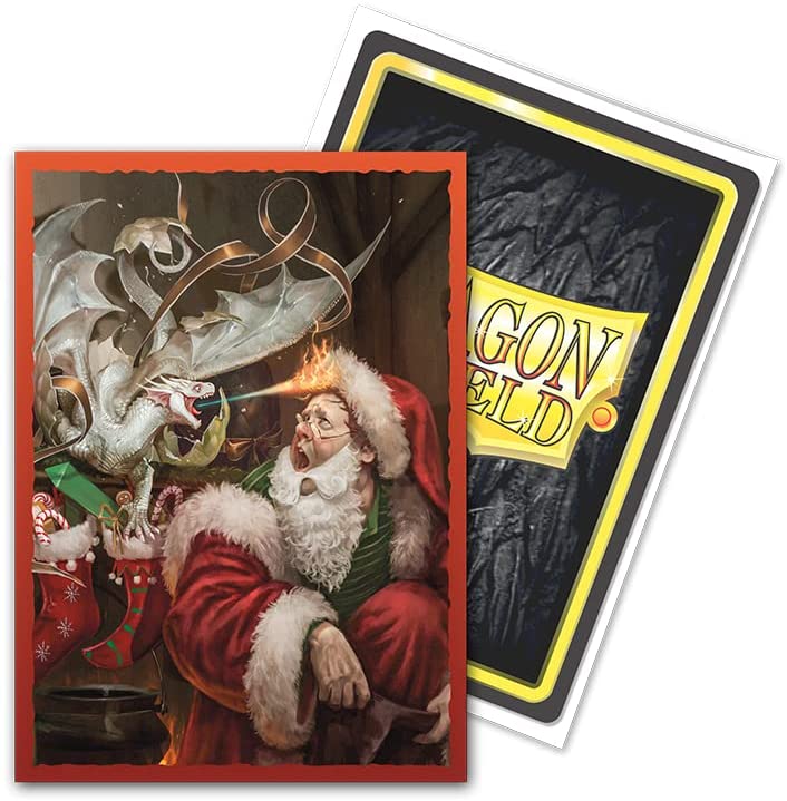 Dragon Shield 100ct Standard Card Sleeves - Limited Edition Art: Brushed Christmas Dragon 2021
