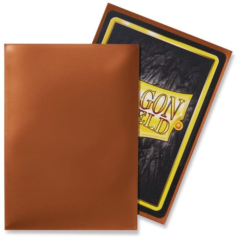 Dragon Shield 100ct Standard Card Sleeves Display Case (10 Packs) - Classic Copper