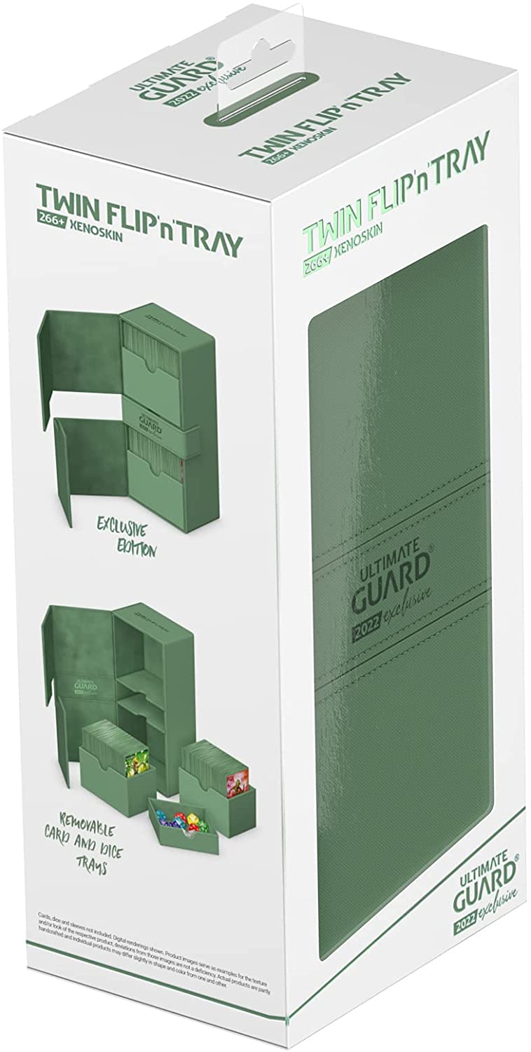Ultimate Guard 266+ Twin Flip n Tray Deck Case - 2022 Exclusive Green