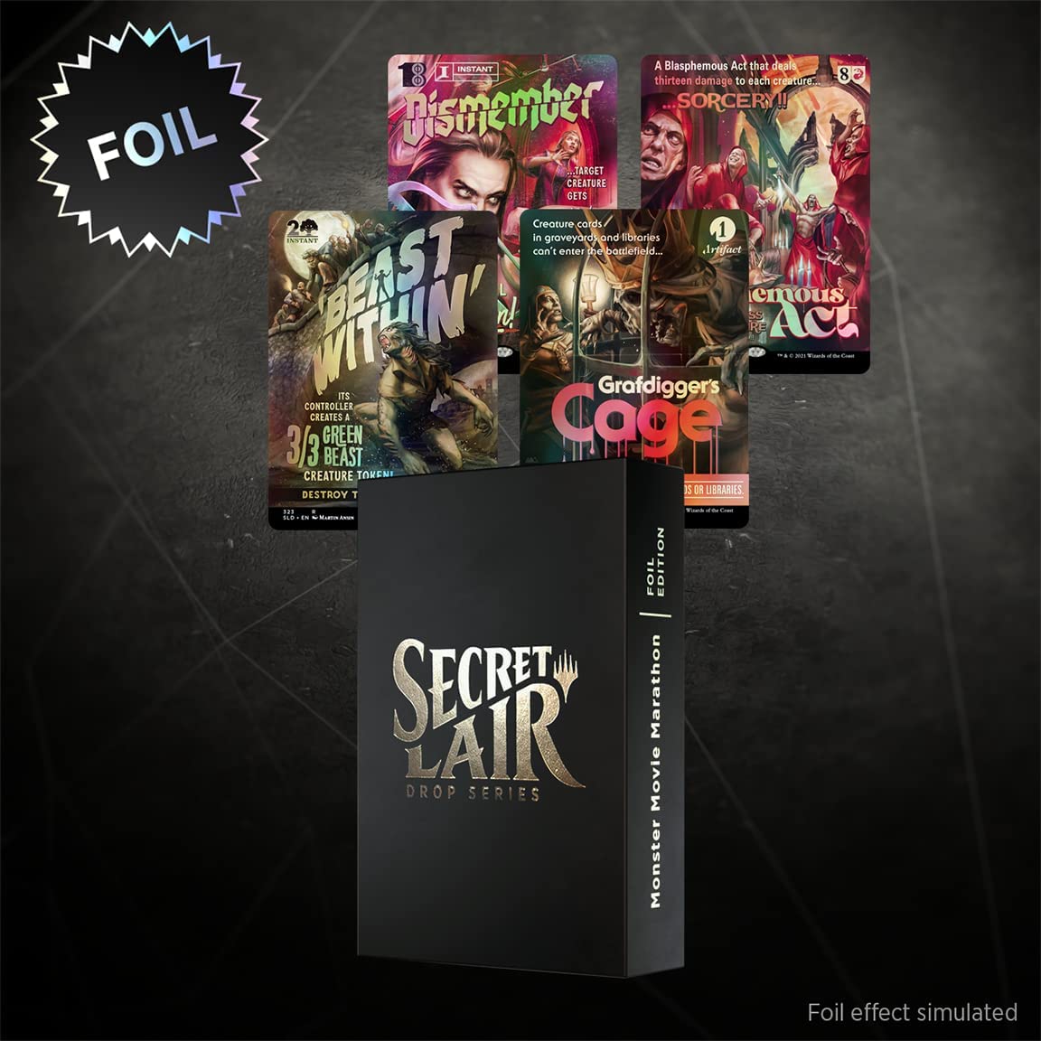 Magic: The Gathering Secret Lair - Premium Foil Edition - Monster Movie Marathon