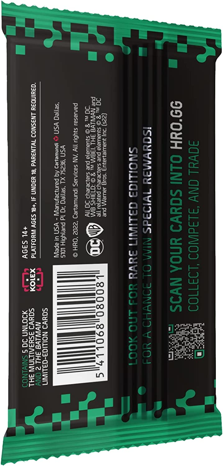 HRO DC Unlock: The Multiverse 2 Pack Premium Booster - Hybrid NFT Trading Cards