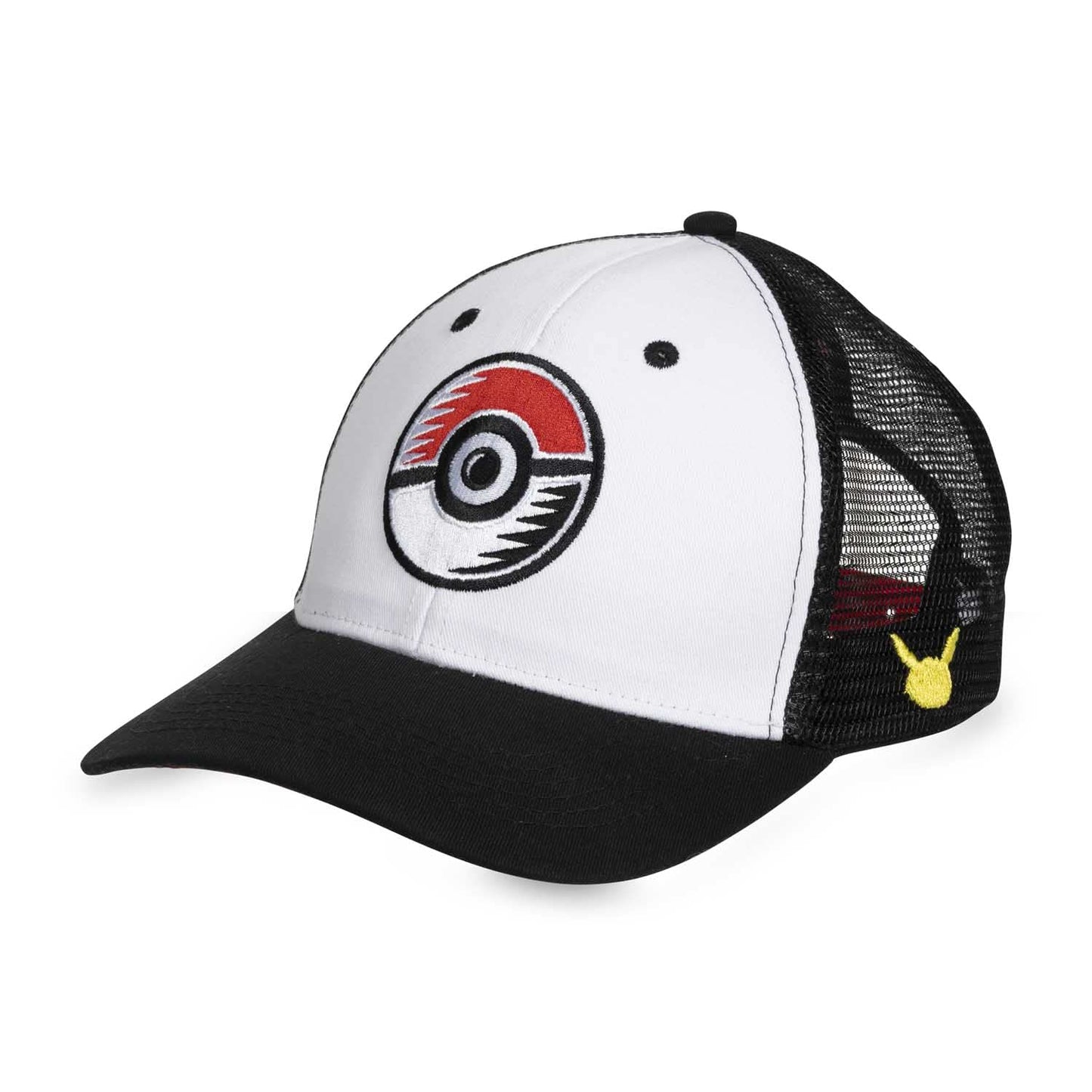 Pokemon Center Flat-Bill Hat - Poké Ball Black & White