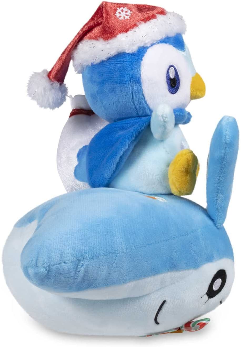 Pokemon 8 Inch Poke Plush - Undersea Holiday Piplup & Mantyke
