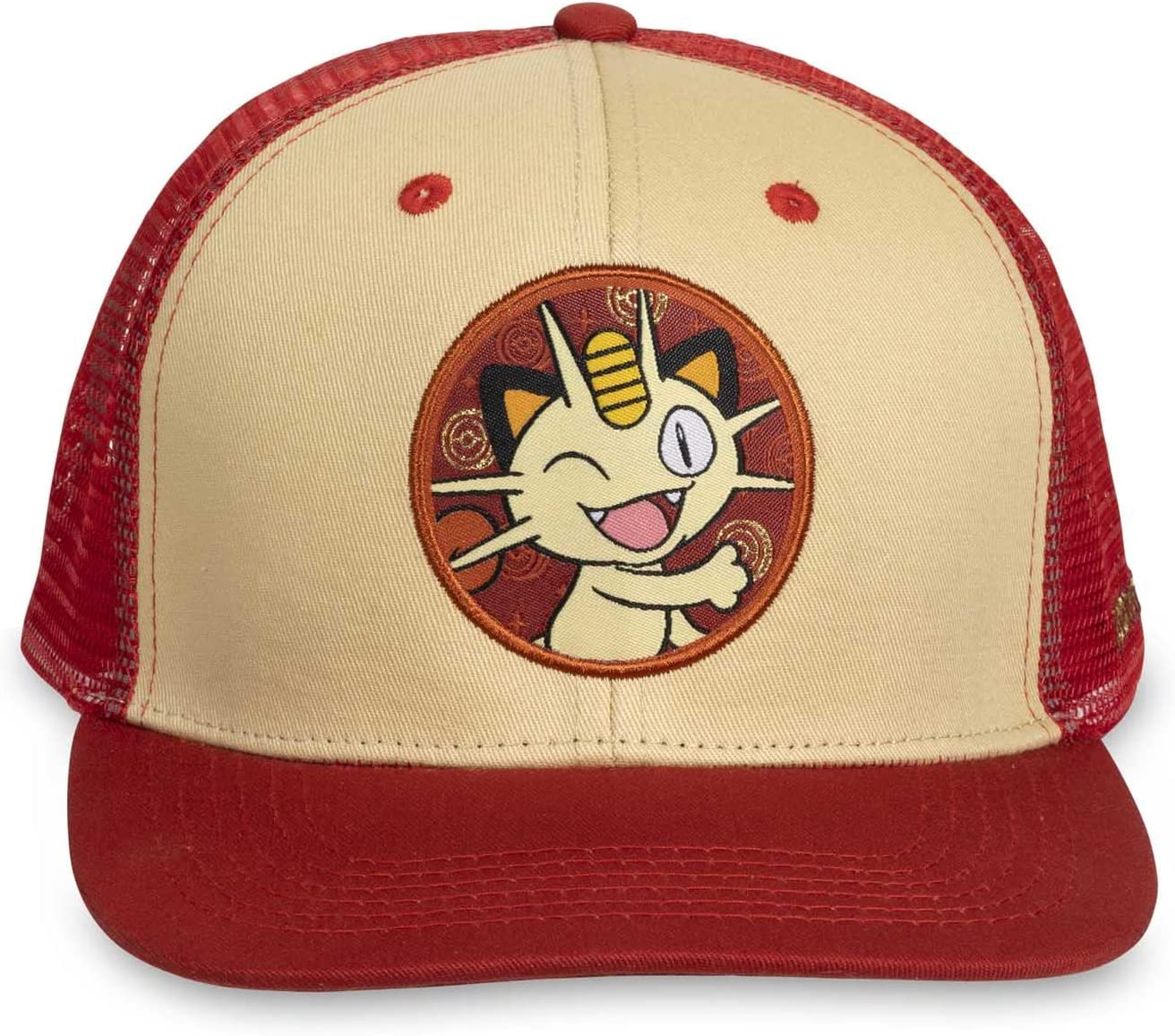 Pokemon Center Flat-Bill Hat - Meowth Red