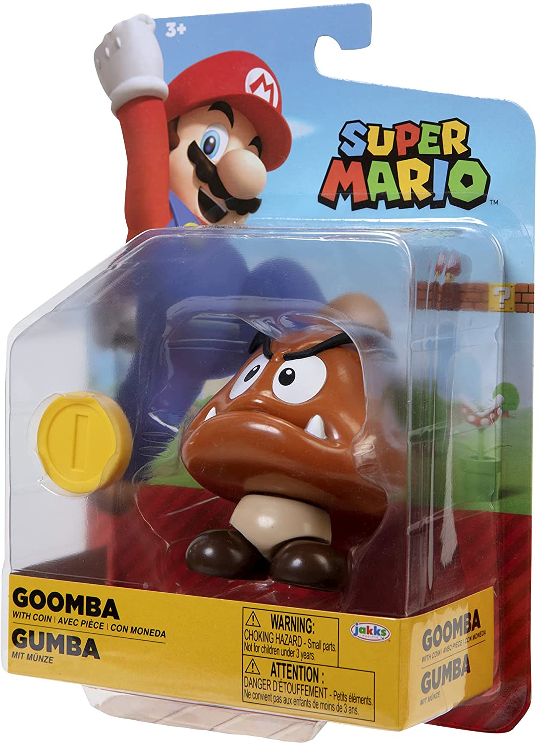 Jakks Pacific 4 Inch Action Figure - Super Mario - Goomba
