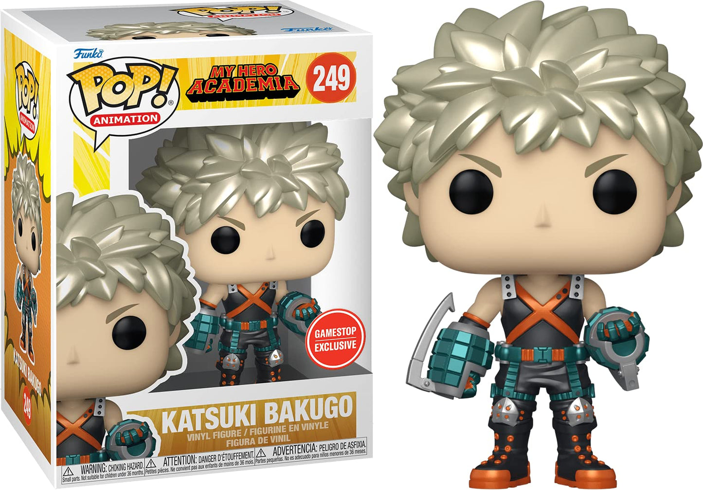 Funko Pop! Animation: My Hero Academia - Katsuki Bakugo (Metallic) #249 (Gamestop Exclusive)