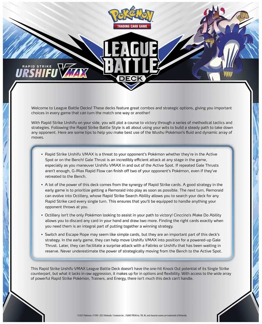 Pokemon TCG: League Battle Deck - Rapid Strike Urshifu VMax