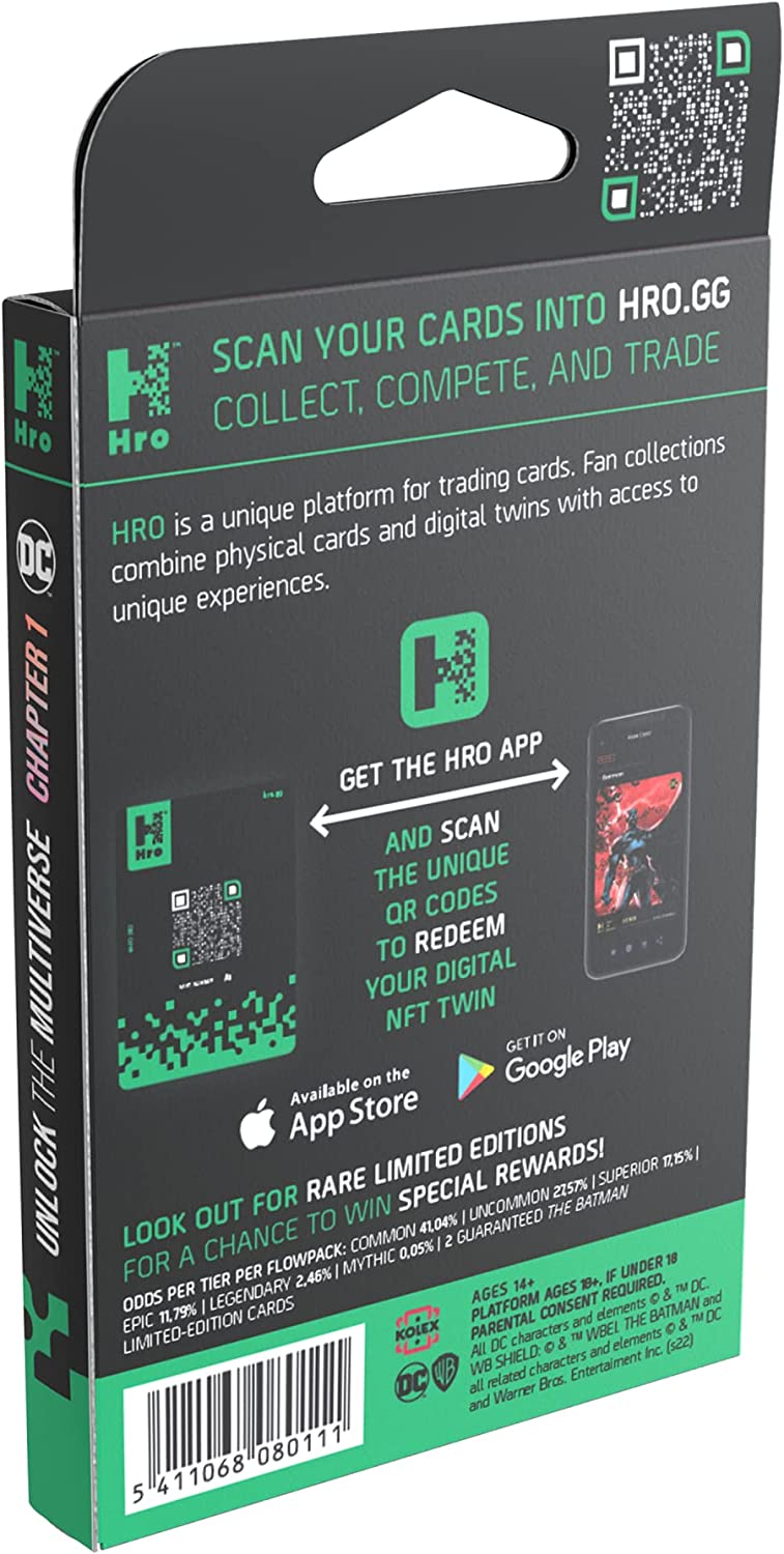 HRO DC Unlock: The Multiverse 2 Pack Premium Booster - Hybrid NFT Trading Cards