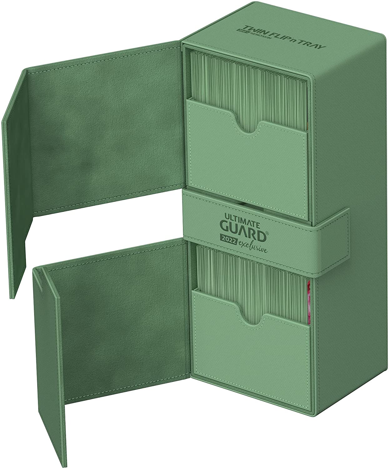 Ultimate Guard 266+ Twin Flip n Tray Deck Case - 2022 Exclusive Green