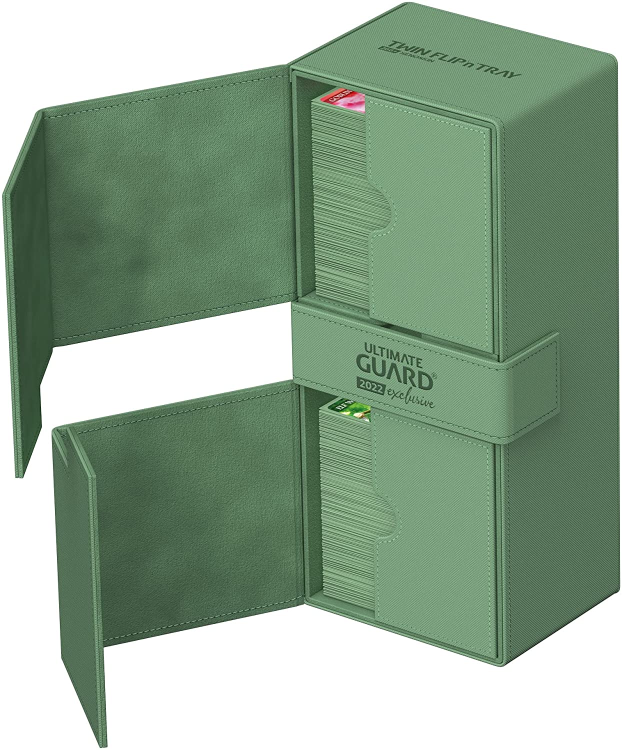 Ultimate Guard 266+ Twin Flip n Tray Deck Case - 2022 Exclusive Green