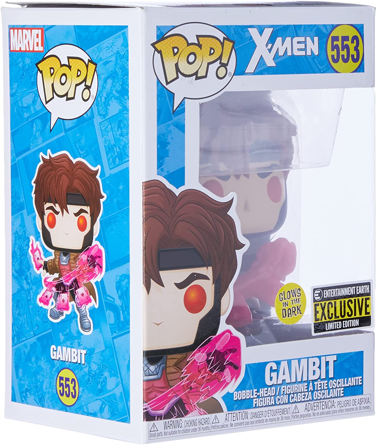 Funko Pop! X-Men: Glow in the Dark Gambit #553 (Entertainment Earth Exclusive)