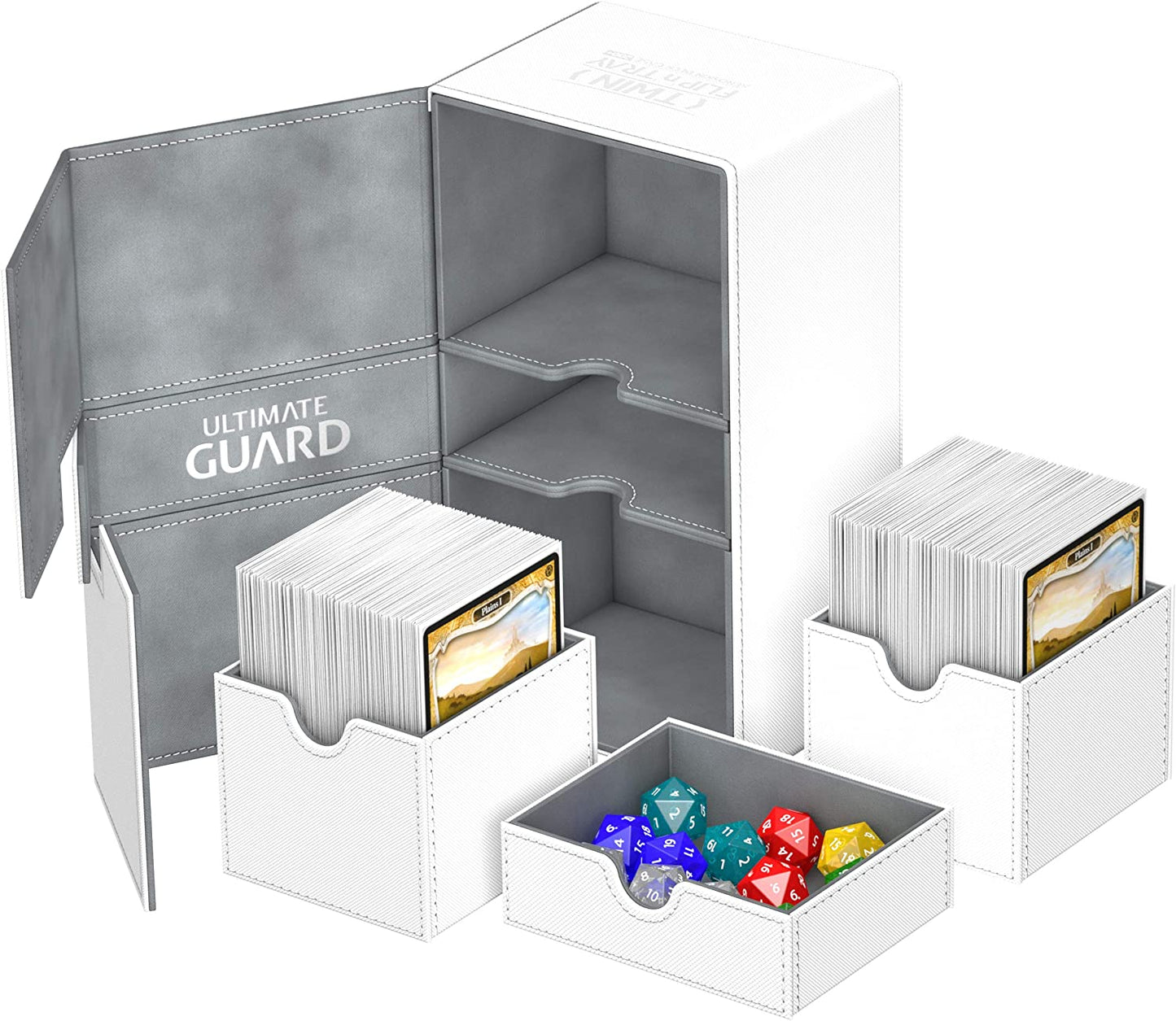 Ultimate Guard 200+ Twin Flip n Tray Deck Case - White