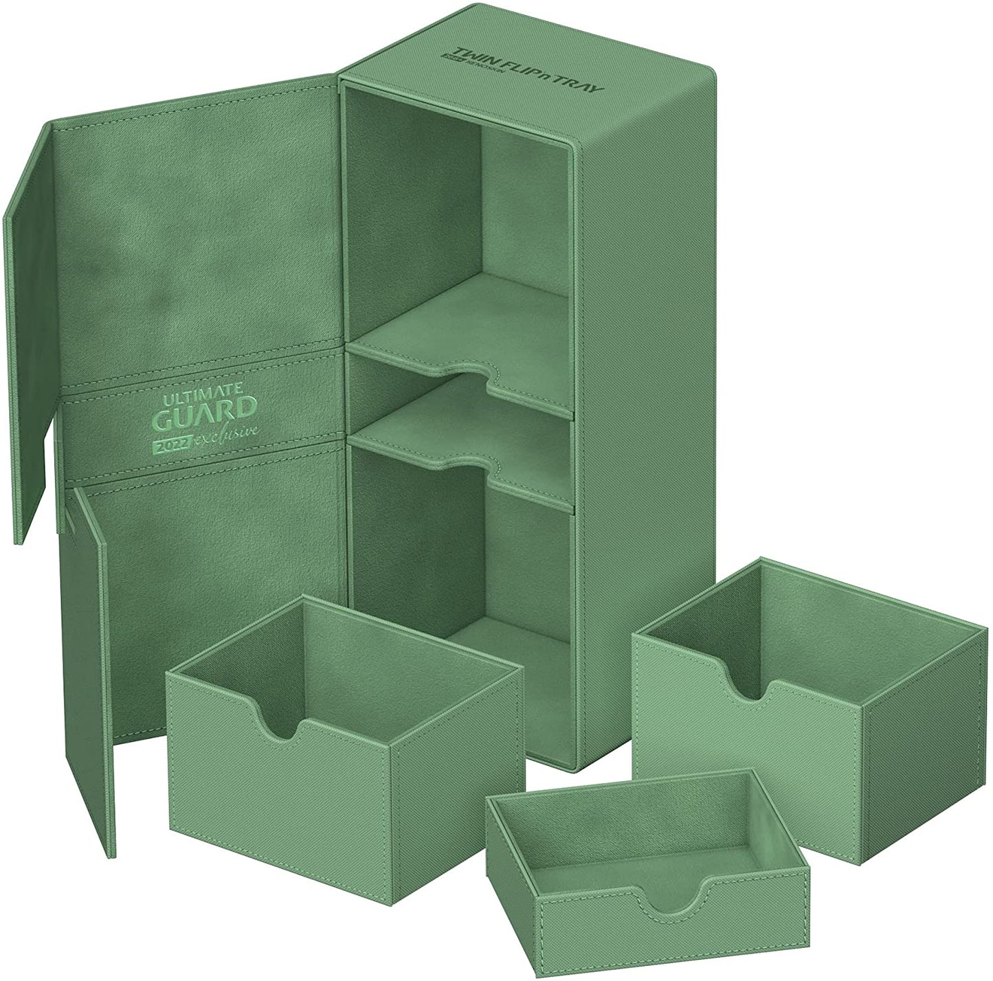 Ultimate Guard 266+ Twin Flip n Tray Deck Case - 2022 Exclusive Green