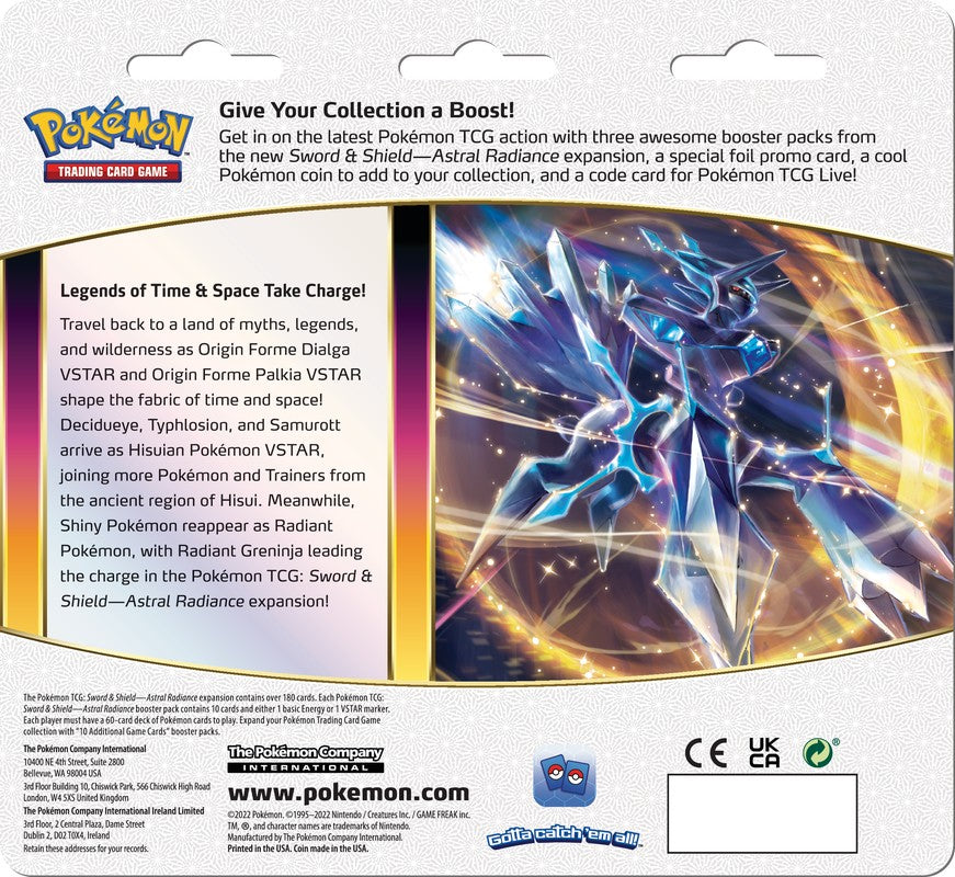 Pokemon TCG: 3 Pack Blister - Lost Origin (Set of 2)