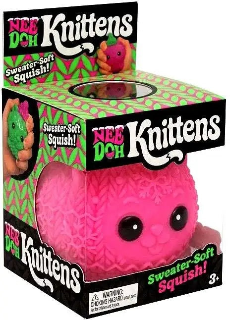 NeeDoh Squishmas Knittens Squishy Fidget Toy – Holiday Kitten Stress Ball – Assorted Color – Ages 3+