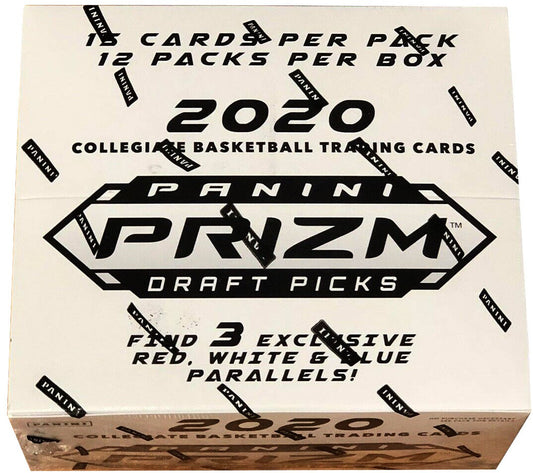 Collegiate Panini 2020-21 Prizm Draft Picks Basketball Trading Card CELLO Box [12 Packs]