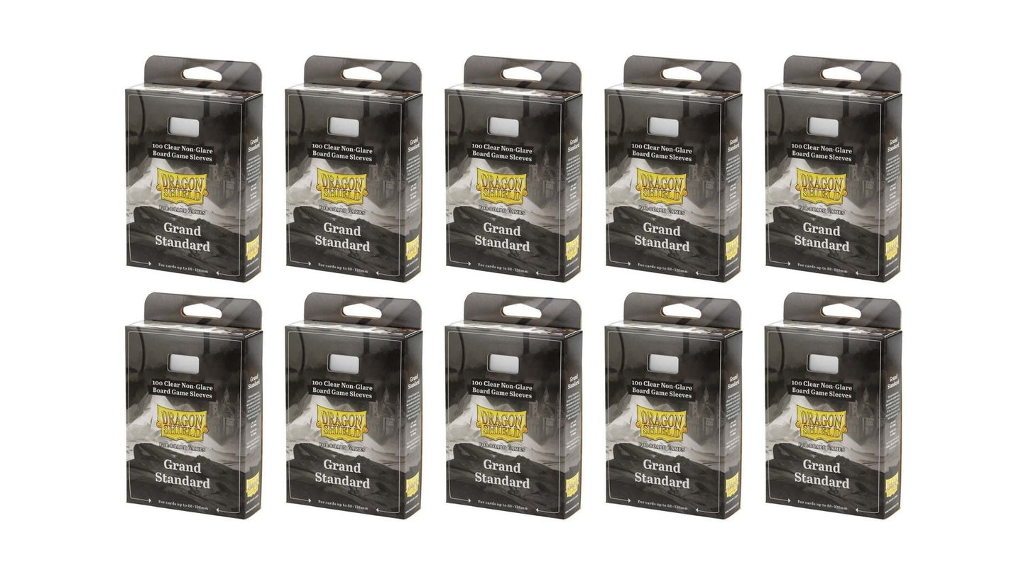 10 Packs Dragon Shield Board Game Sleeves 100 ct Grand Standard Size Card Sleeves Display Case