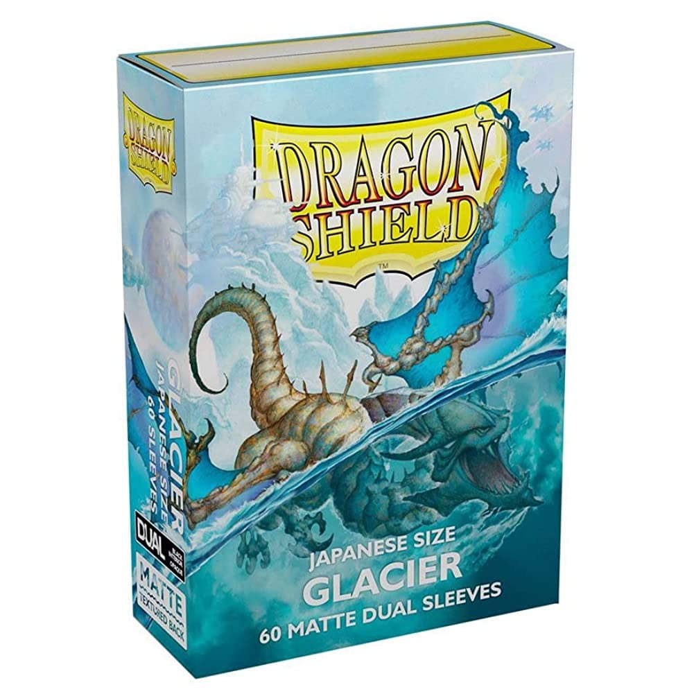 10 Packs Dragon Shield Dual Matte Mini Japanese Glacier 60 ct Card Sleeves Display Case