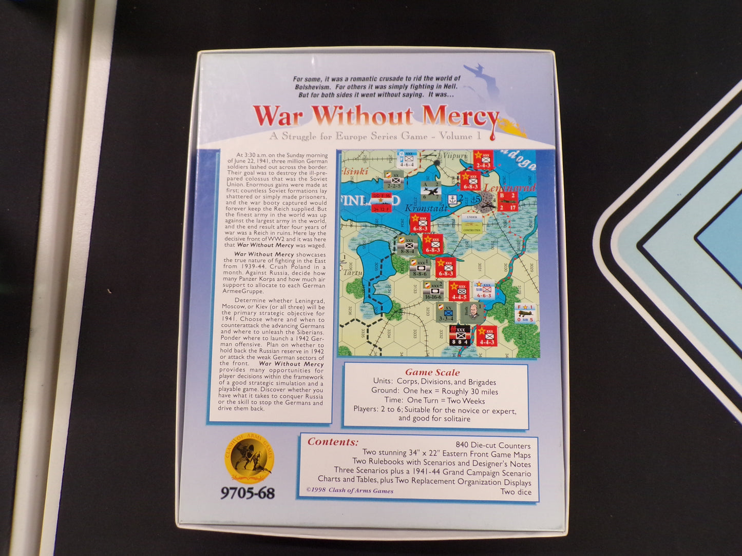 Clash of Arms Games War Without Mercy Board Game