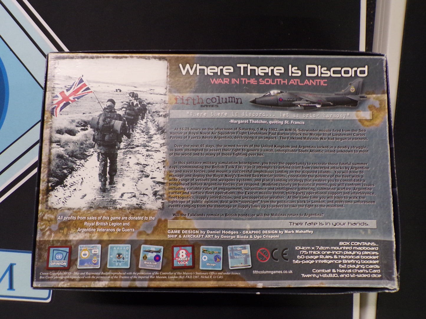 Where There Is Discord - War In The South Atlantic Board Game (UNPUNCHED)