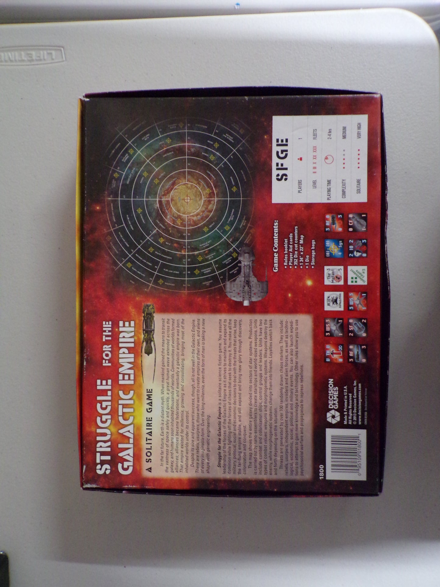 Decision Games Struggle for the Galactic Empire Board Game (UNPUNCHED)