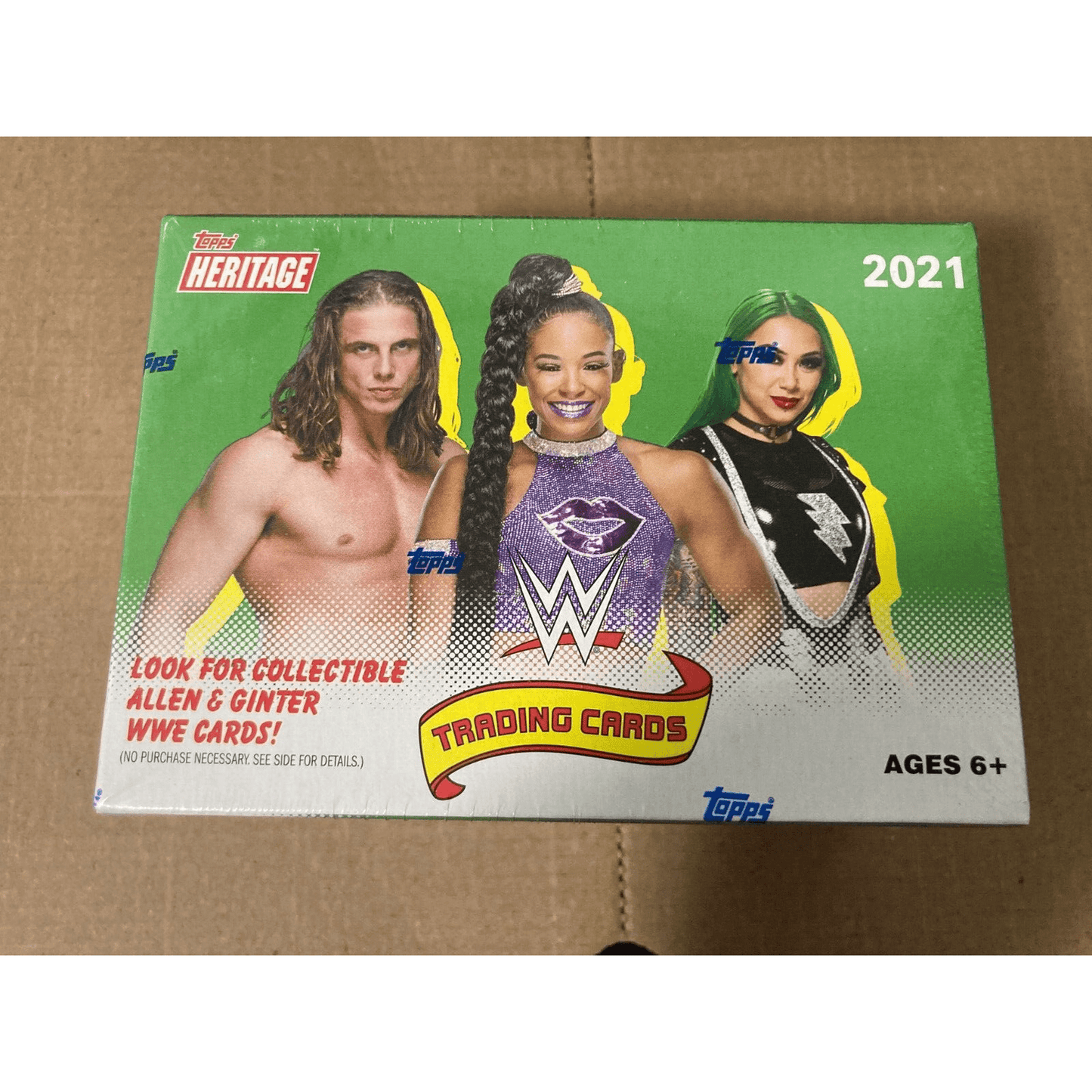 2021 WWE Topps Heritage Blaster Box Brand New Sealed Wrestling Trading Cards WWF