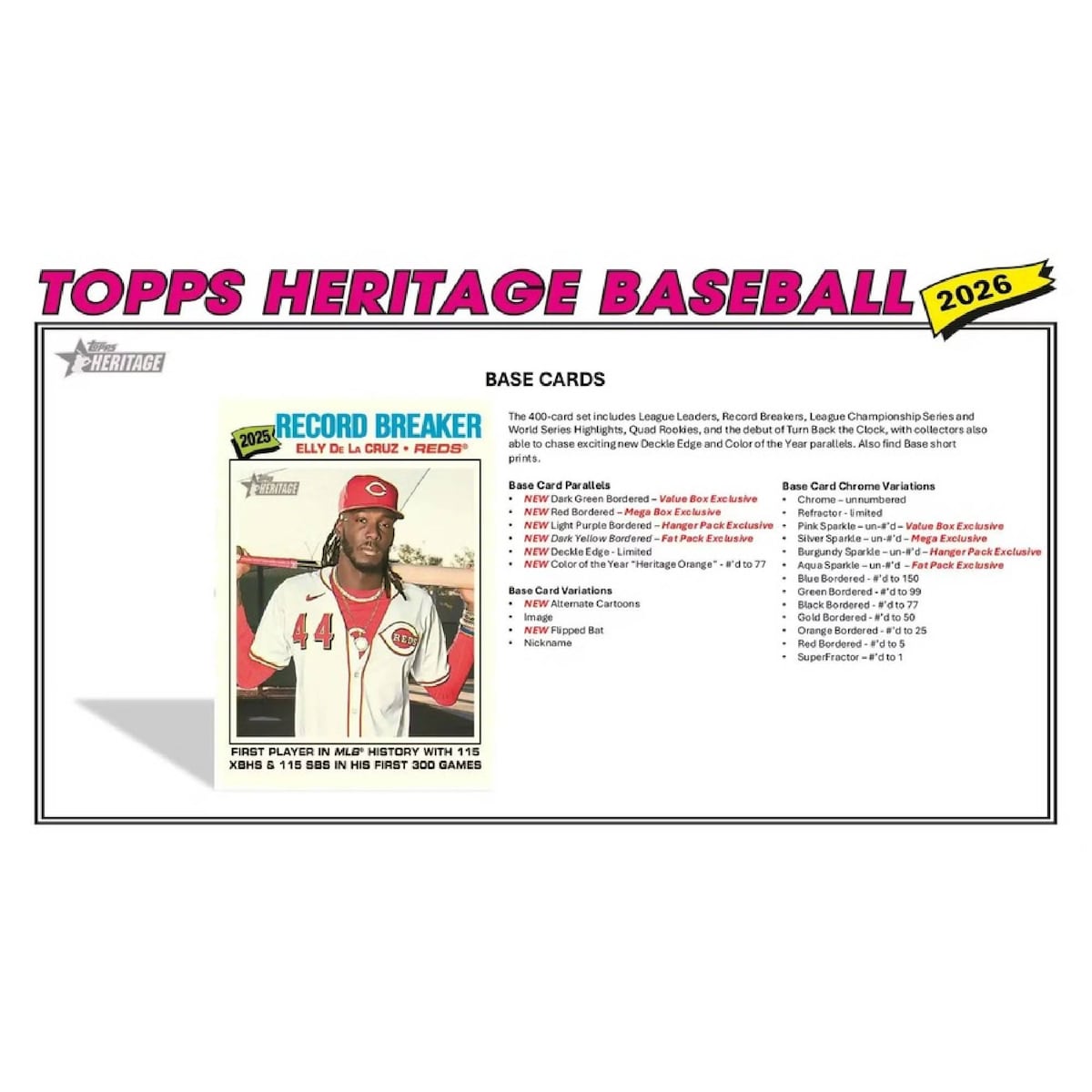Topps 2026 MLB Baseball Heritage Blaster Box