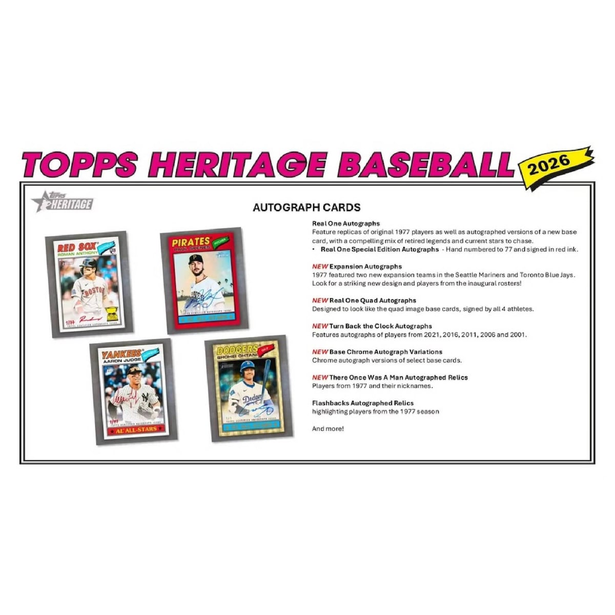 Topps 2026 MLB Baseball Heritage Blaster Box