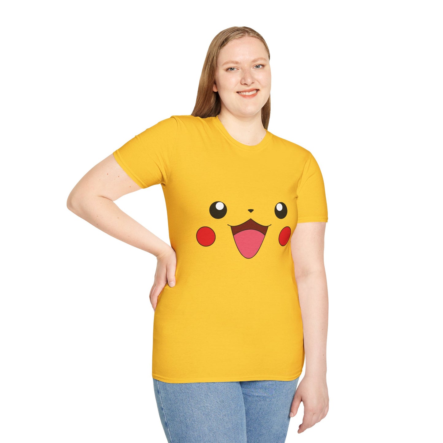 Pika Poke Face Unisex T-Shirt (Adult)