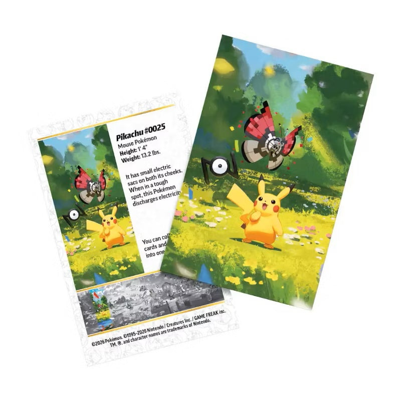 Pokémon: 30th Anniversary Celebration Mini Tin - Pikachu & Vivillon (1 Sticker, 1 Illustrated Card and 2 Upgrade Envelopes)