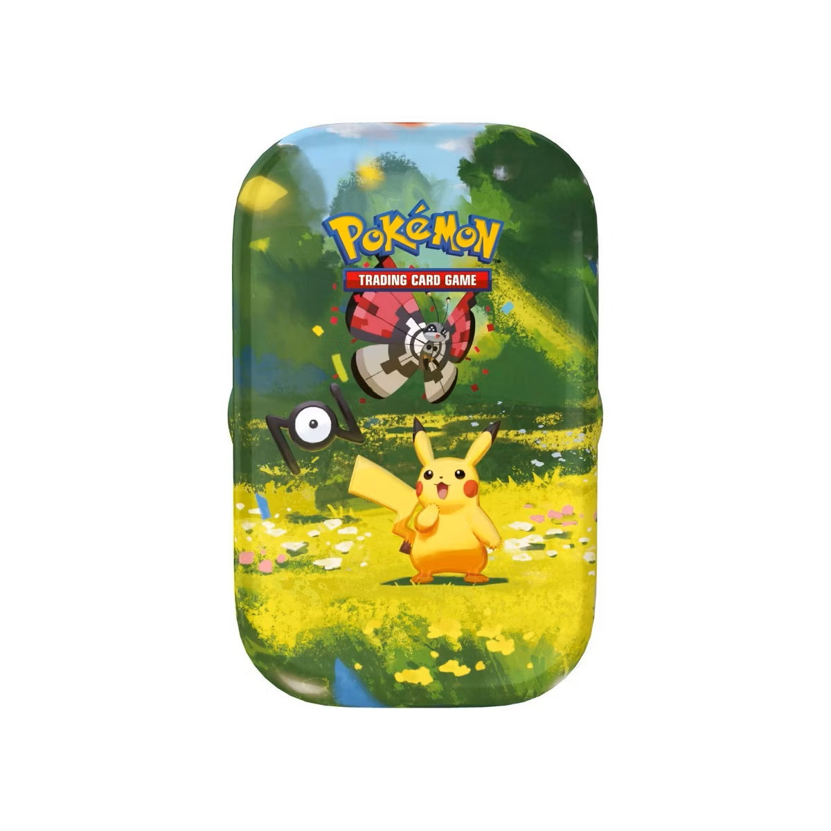 Pokémon: 30th Anniversary Celebration Mini Tin - Pikachu & Vivillon (1 Sticker, 1 Illustrated Card and 2 Upgrade Envelopes)