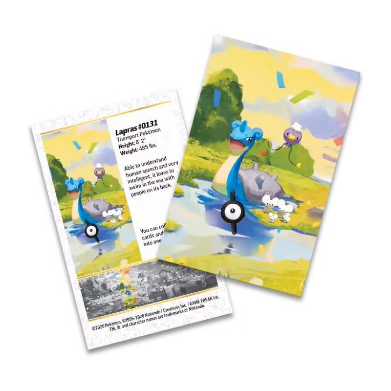 Pokémon: 30th Anniversary Celebration Mini Tin - Lapras & Drifloon (1 Sticker, 1 Illustrated Card and 2 Upgrade Envelopes)
