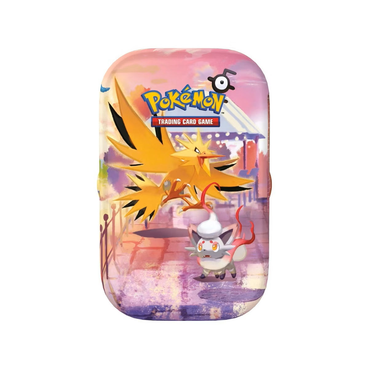 Pokémon: 30th Anniversary Celebration Mini Tin - Zapdos & Hisuian Zorua (1 Sticker, 1 Illustrated Card and 2 Upgrade Envelopes)