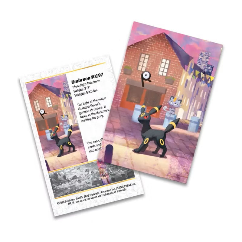 Pokémon: 30th Anniversary Celebration Mini Tin - Umbreon & Alolan Meowth (1 Sticker, 1 Illustrated Card and 2 Upgrade Envelopes)