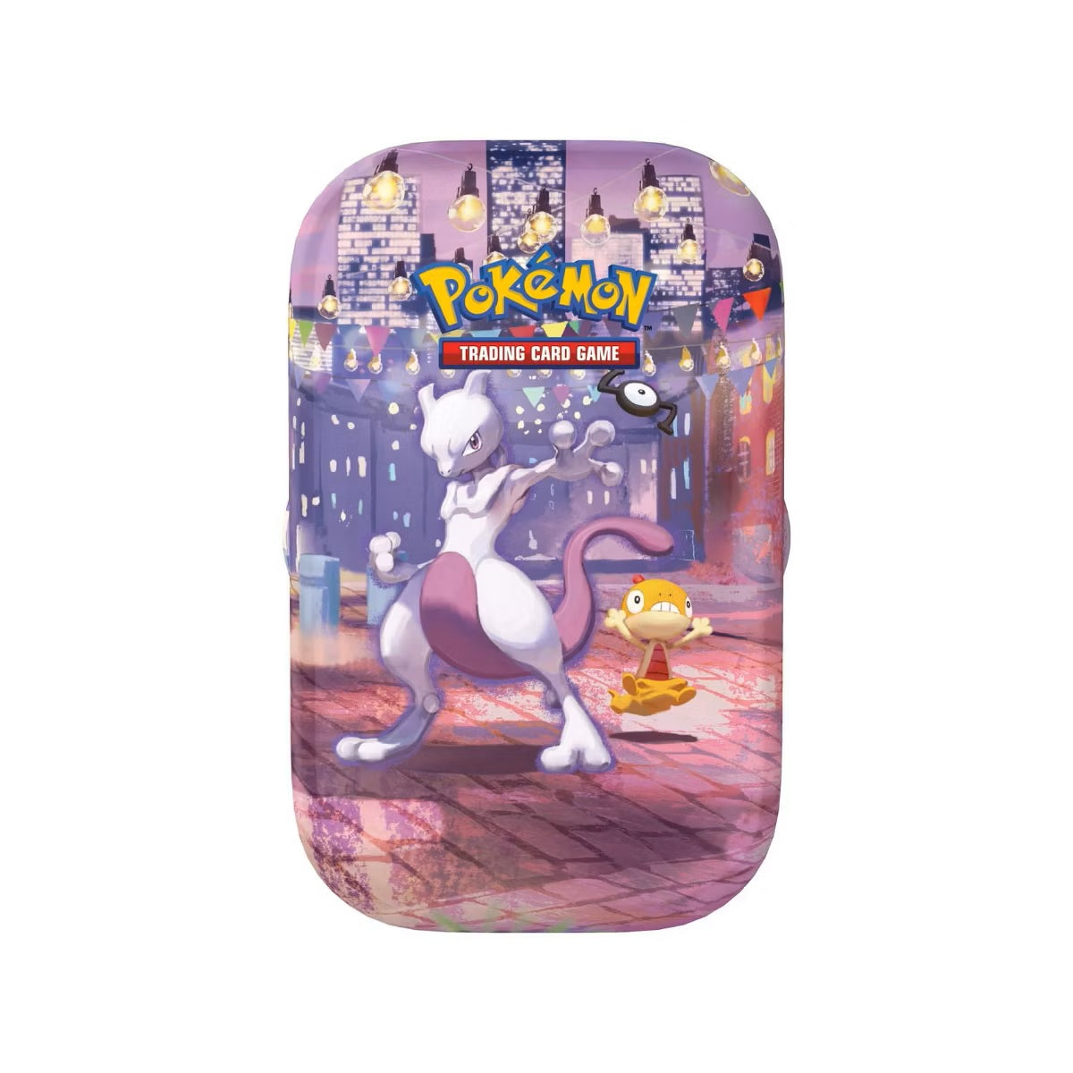 Pokémon: 30th Anniversary Celebration Mini Tin - Mewtwo & Scraggy (1 Sticker, 1 Illustrated Card and 2 Upgrade Envelopes)