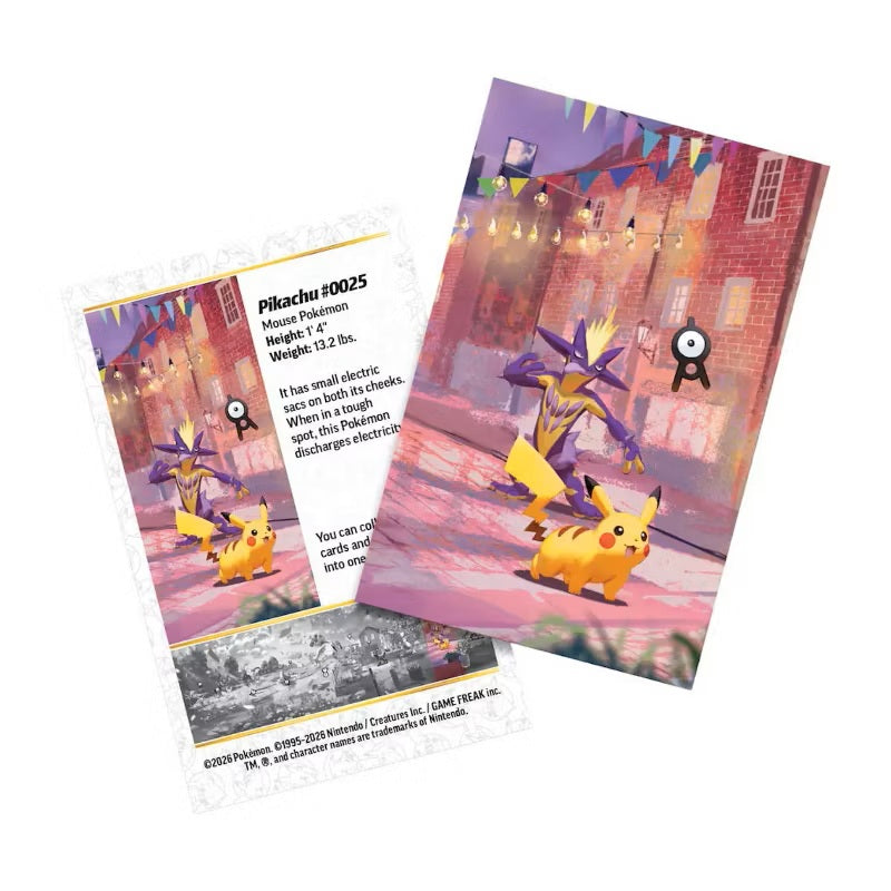 Pokémon: 30th Anniversary Celebration Mini Tin - Pikachu & Toxtricity (1 Sticker, 1 Illustrated Card and 2 Upgrade Envelopes)