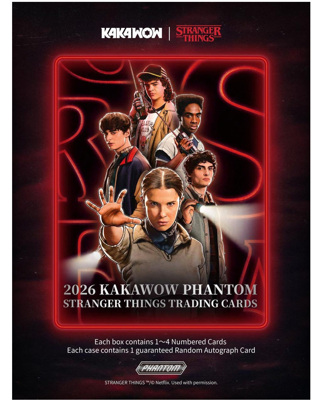2026 Kakawow Phantom Stranger Things Trading Cards Hobby Box – 10 Packs, 5 Cards per Pack, Ages 14+