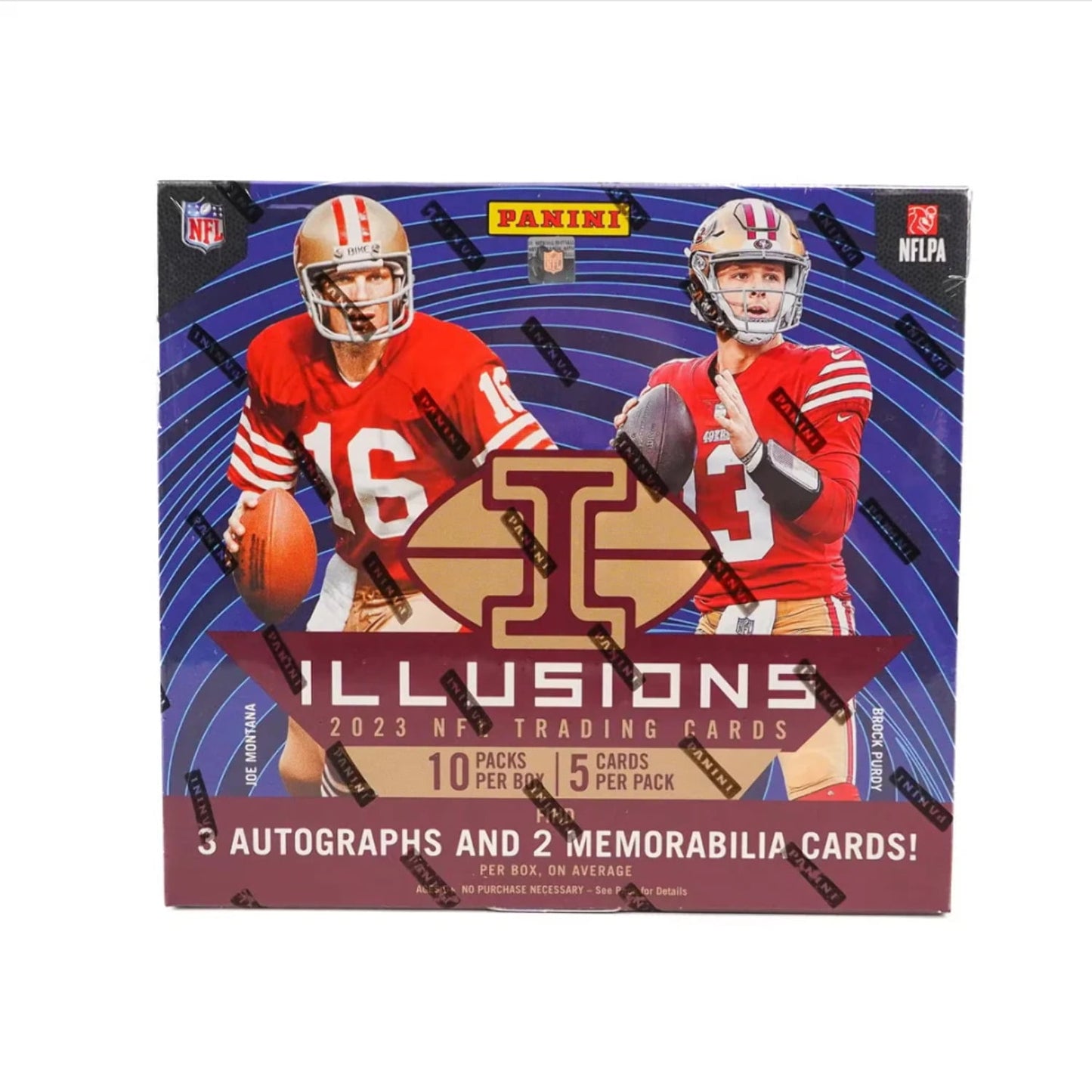 2023 Panini Illusions Football Hobby Box - 50 cards, 3 autographs