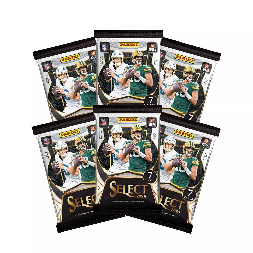 Panini 2024 Select Football Trading Cards Mega Box (Black & Green Prizm Shock Die-Cuts!)
