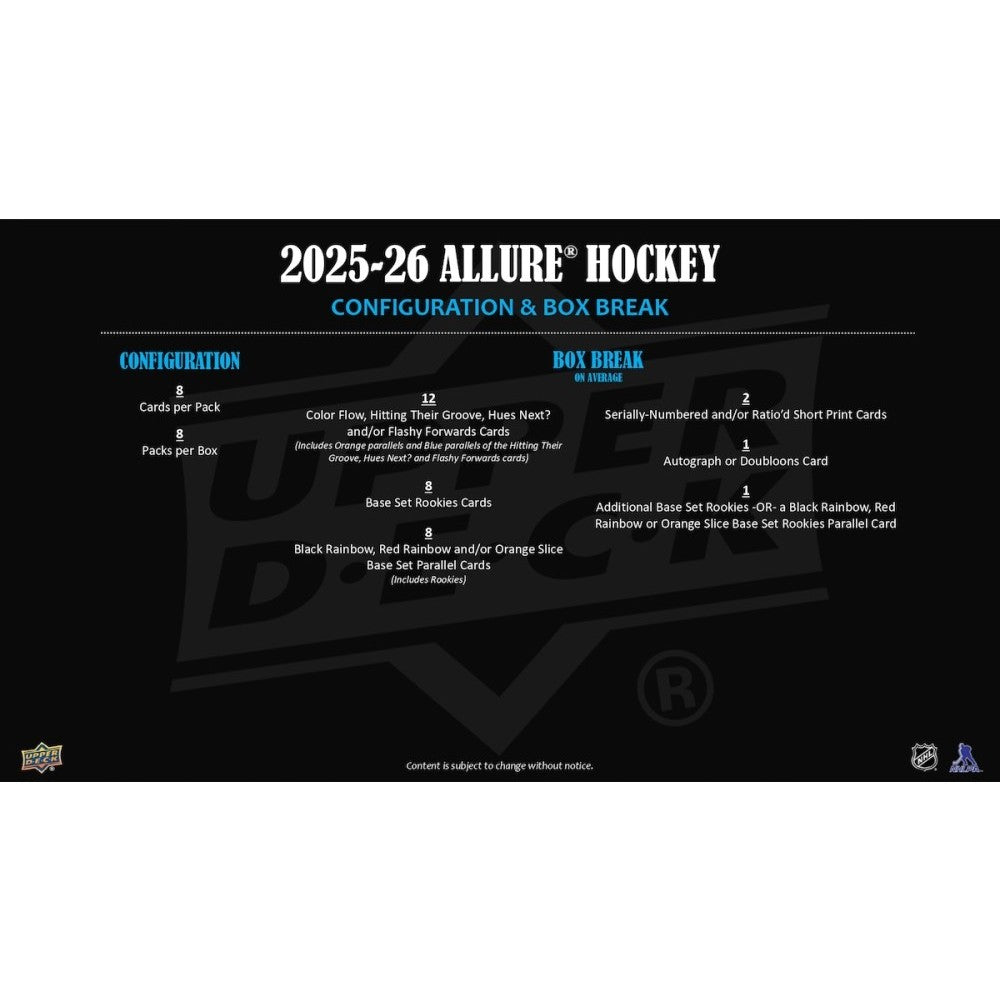 2025-26 Upper Deck Allure Hockey Hobby Box