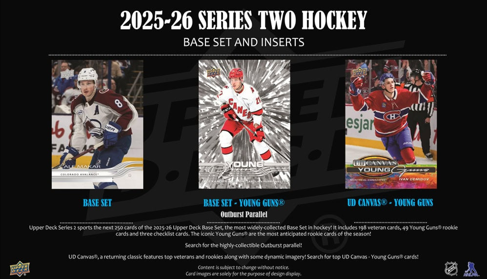 Upper Deck 2025-26 NHL Series Two Hockey Tin Box