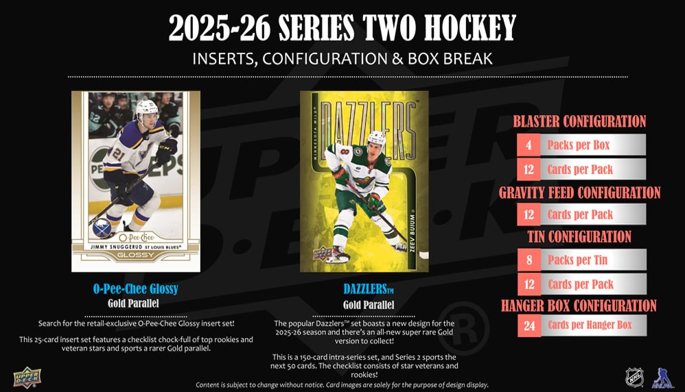 Upper Deck 2025-26 NHL Series Two Hockey Tin Box