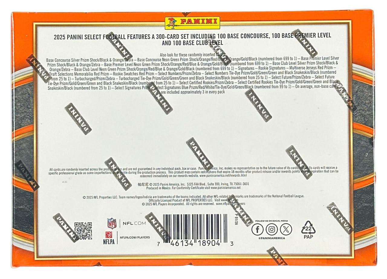 2025 Panini Select Football Hobby Mega Box
